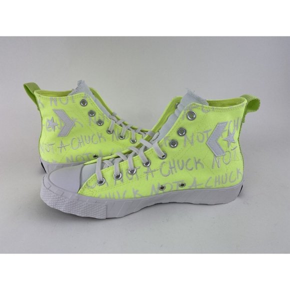 Converse Unt1tl3d Not A Chuck All Star Hi Mens Shoes Sneakers Green Volt A03146C - Picture 12 of 12